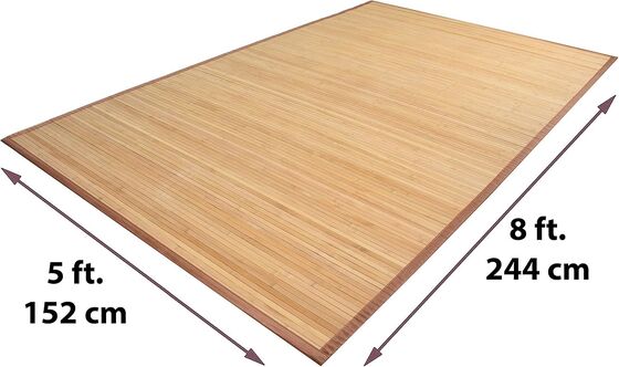 Handgefertigte Bamboo-Bodenmatte mit langlebiger Polyestermischung und Flat Woven Design für Wohnzimmer und Eingang