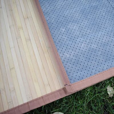 Handgefertigte Bamboo-Bodenmatte mit langlebiger Polyestermischung und Flat Woven Design für Wohnzimmer und Eingang
