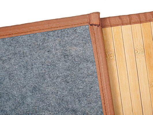 Handgefertigte Bamboo-Bodenmatte mit langlebiger Polyestermischung und Flat Woven Design für Wohnzimmer und Eingang