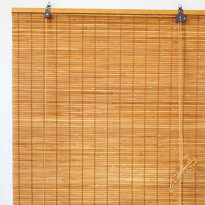 Natürliche umweltfreundliche Bambus Roller Blinds Römischer Stil Fensterfarben für Innen-Außen Privatsphäre Dekor