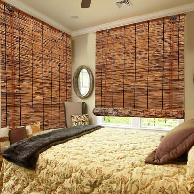 Natürliche Rohr Roll-up Blind mit 70% Licht Blockierung Einfach zu installieren und längere Lebensdauer für Veranda Dekoration